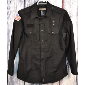 5.11 Tactical Series PDU Uniform Duty Shirt Men's Size L Black 16.5 (34/35) L/S
